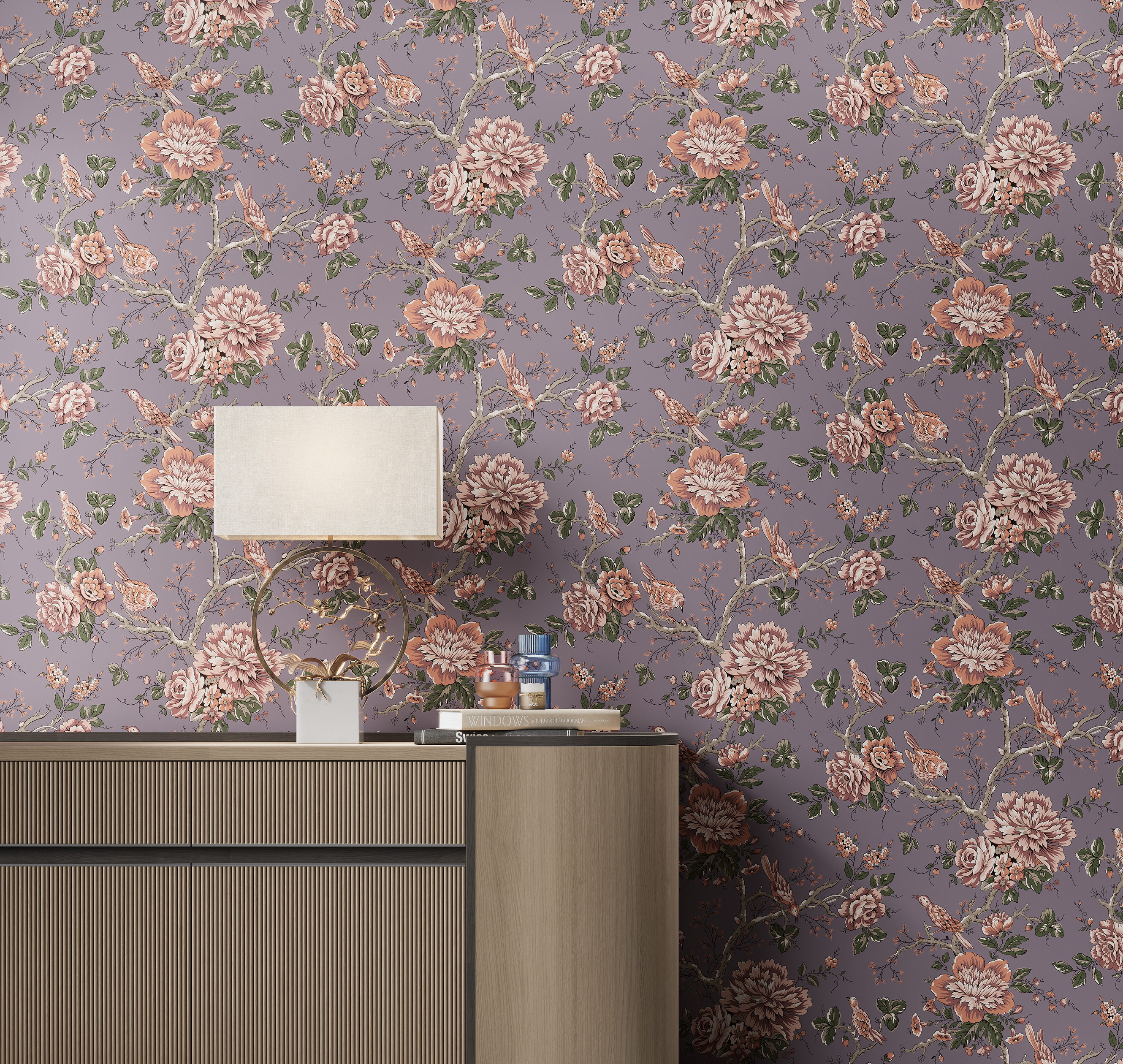 Обои Loymina Королева Сад Нефритовой девы FL1 008 10,05×1 фото в интерьере